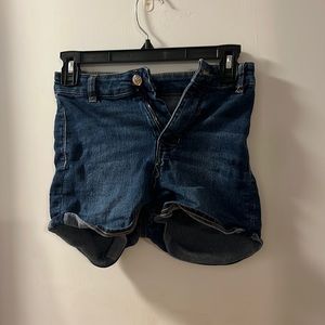 Jean shorts, high waisted, medium wash denim, size 4